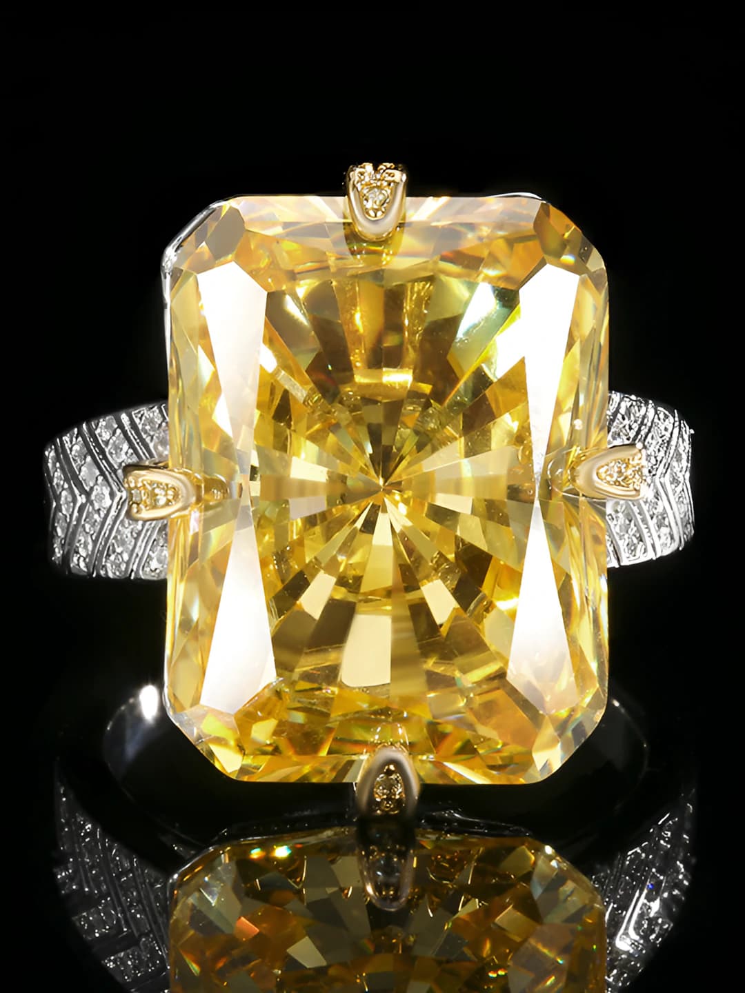 Yellow diamond ring