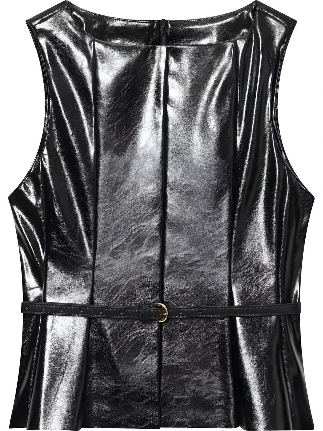 Women's 2026 ins style corset with belt, solid colour, cropped, A-line fit, casual
