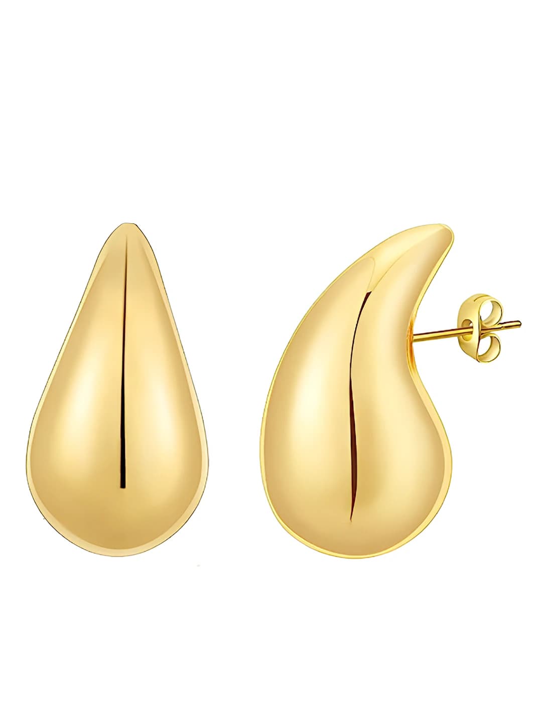 Medium gold drop earrings (18*30mm)
