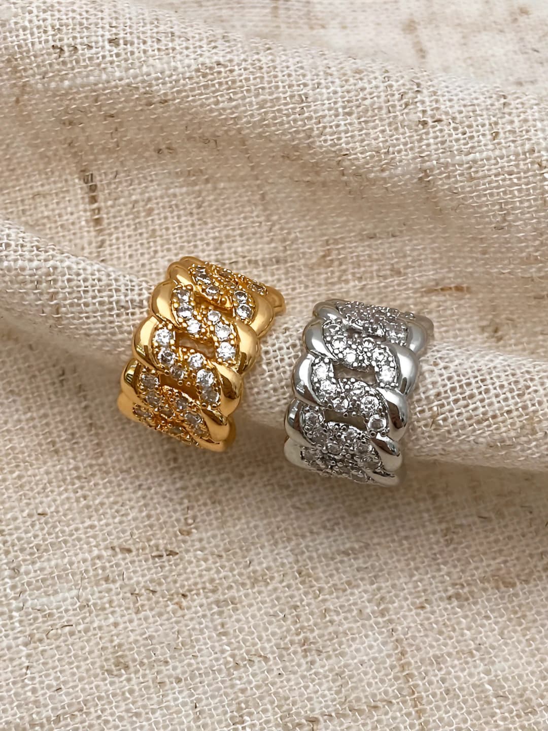 Женские застёжки для ушей с покрытием 18k золотом и цирконием, U-образная геометрическая форма, ретро стиль