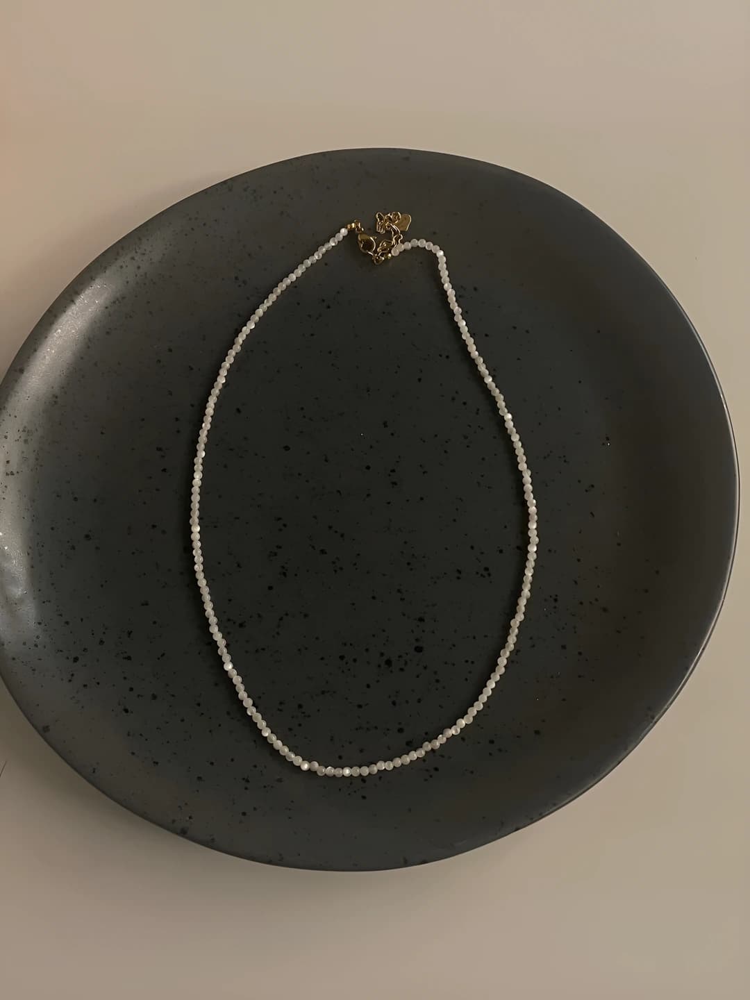White moon necklace 3mm (42-6cm)