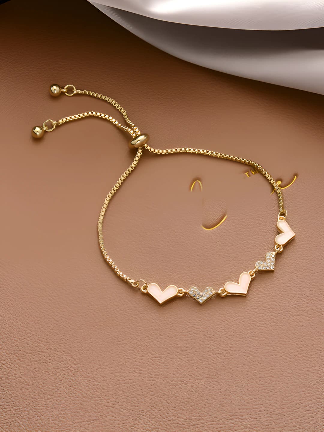 Браслет с сердцем и кристаллами для женщин в корейском стиле, простой и универсальный