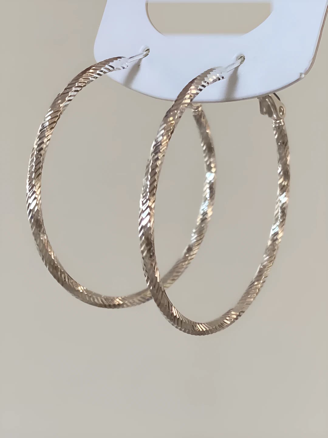 Silver hoop earrings