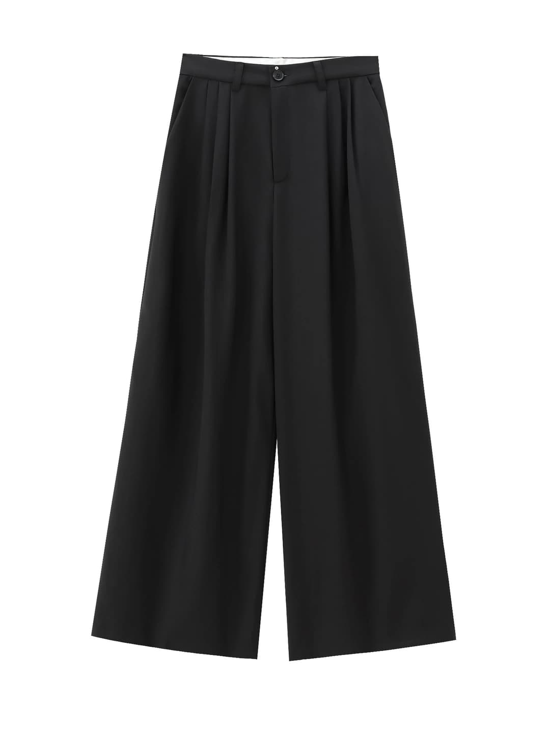 6830 double pleated pants black