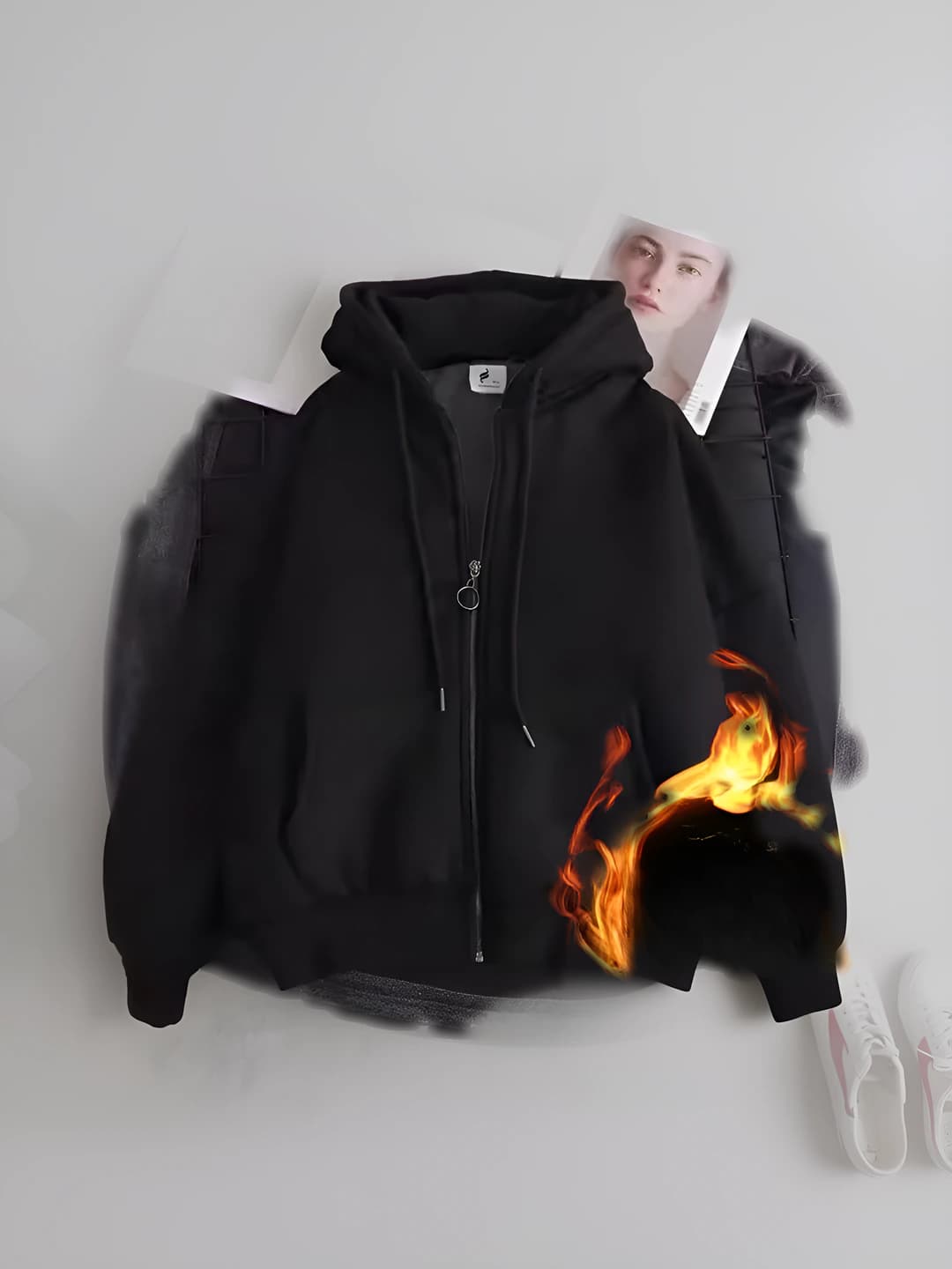 Чёрный, с начёсом