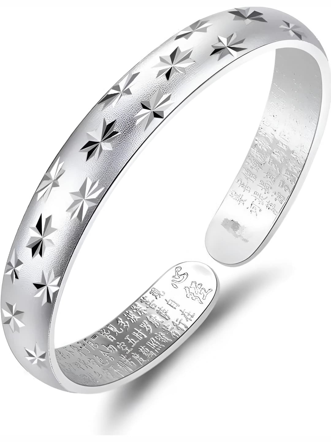 Women's silver oval bangle, holiday gift
