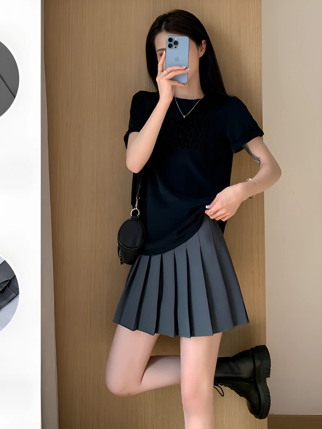 Dark grey, wrinkle-resistant