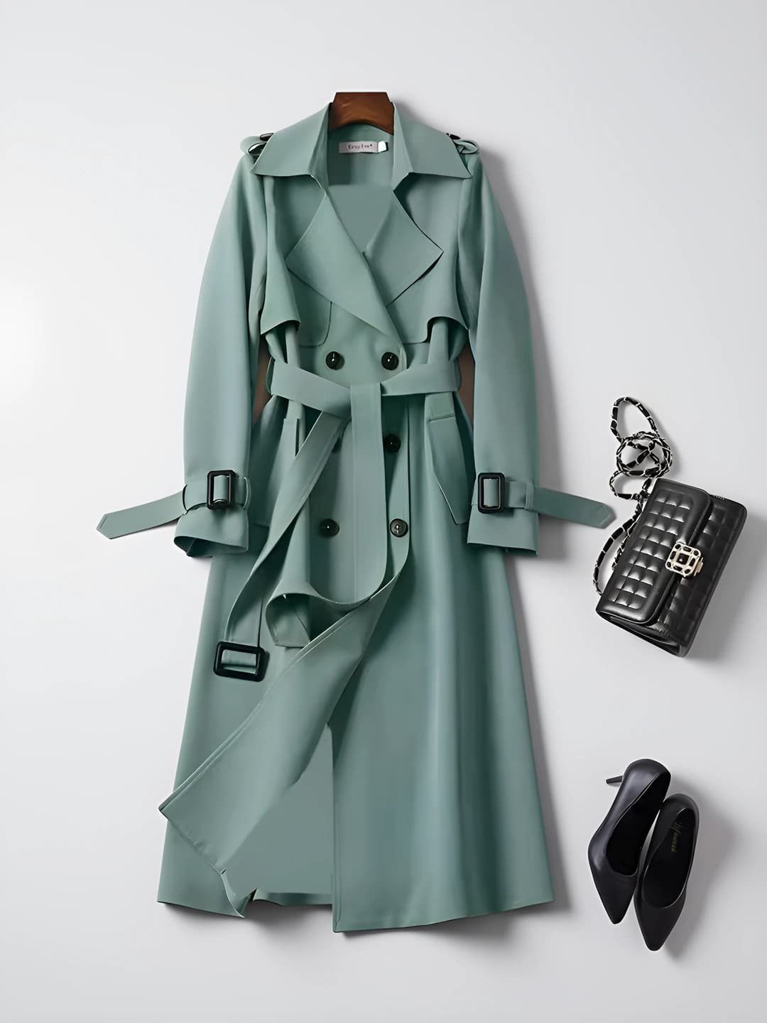 Green plaid, lining
