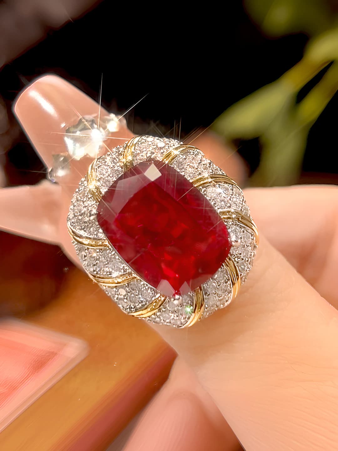 Red ruby ring