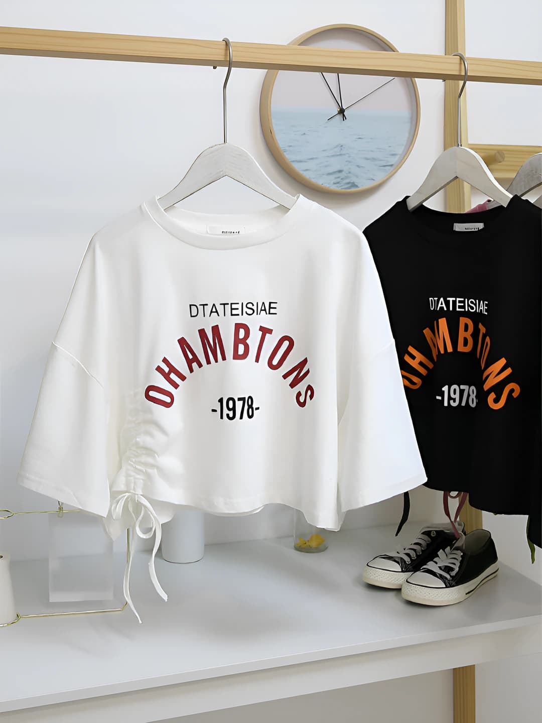 Women's short sleeve t-shirt, printed, loose fit, crew neck, summer 2026