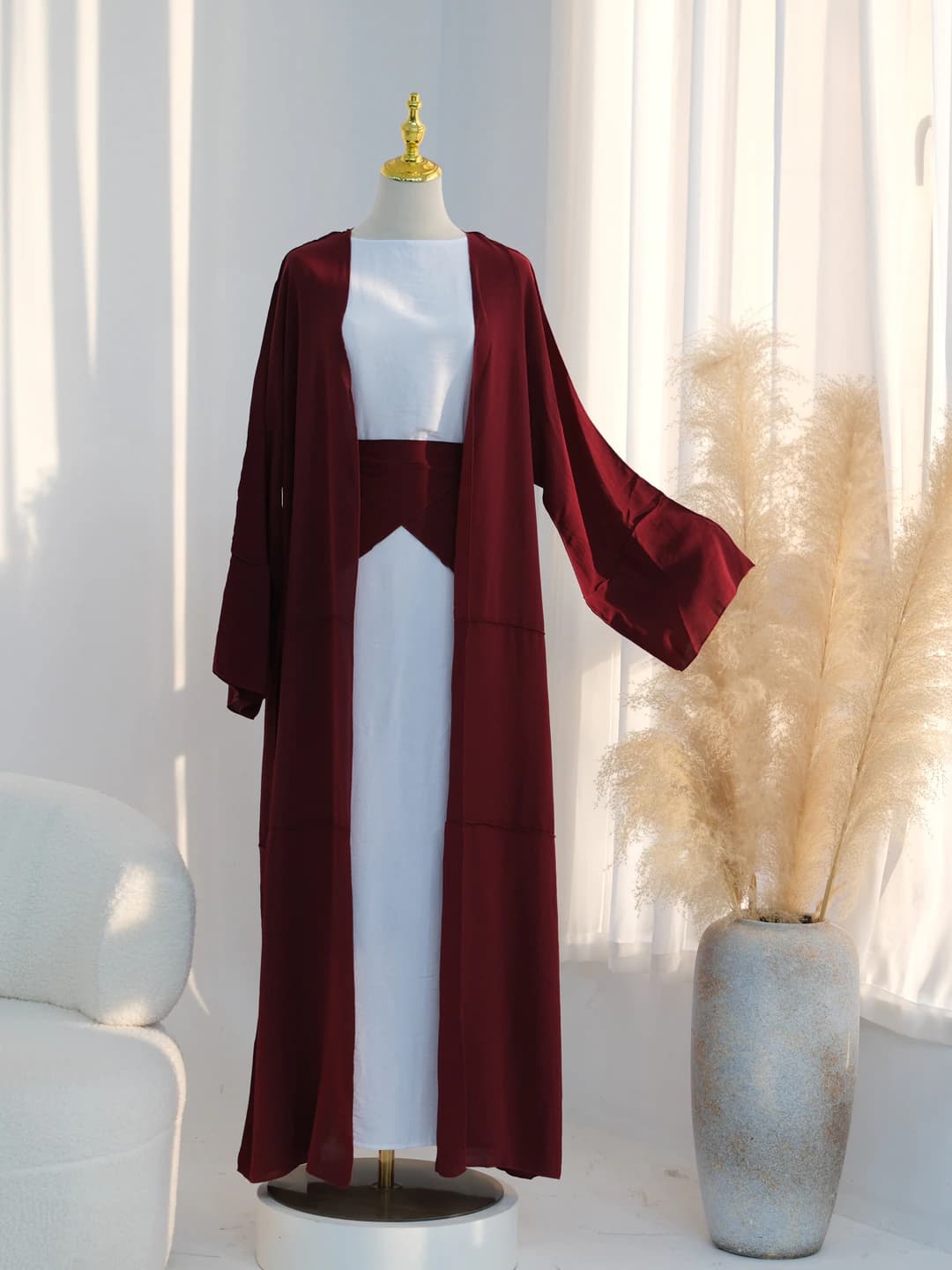 Wine red cardigan