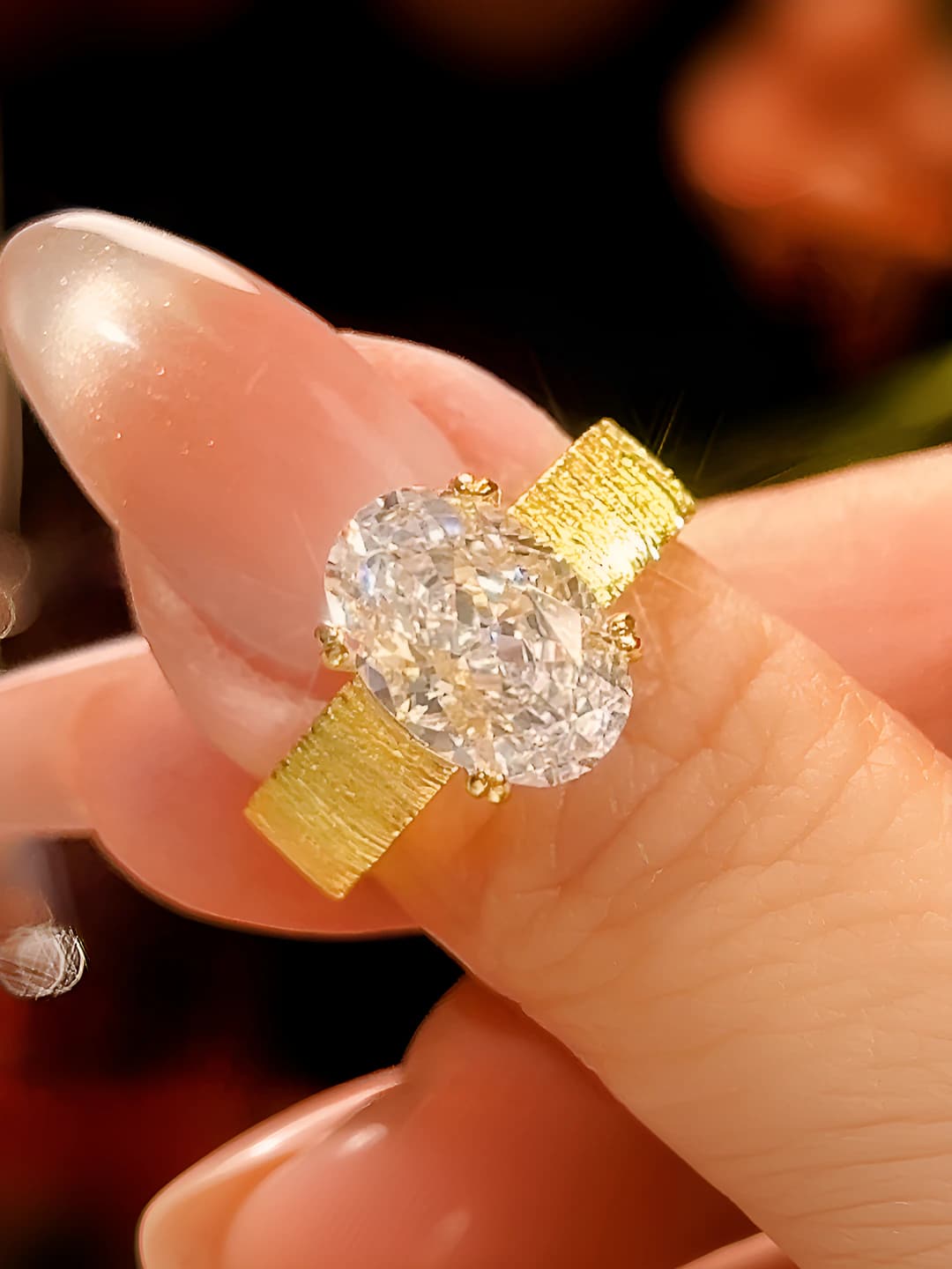 White diamond ring