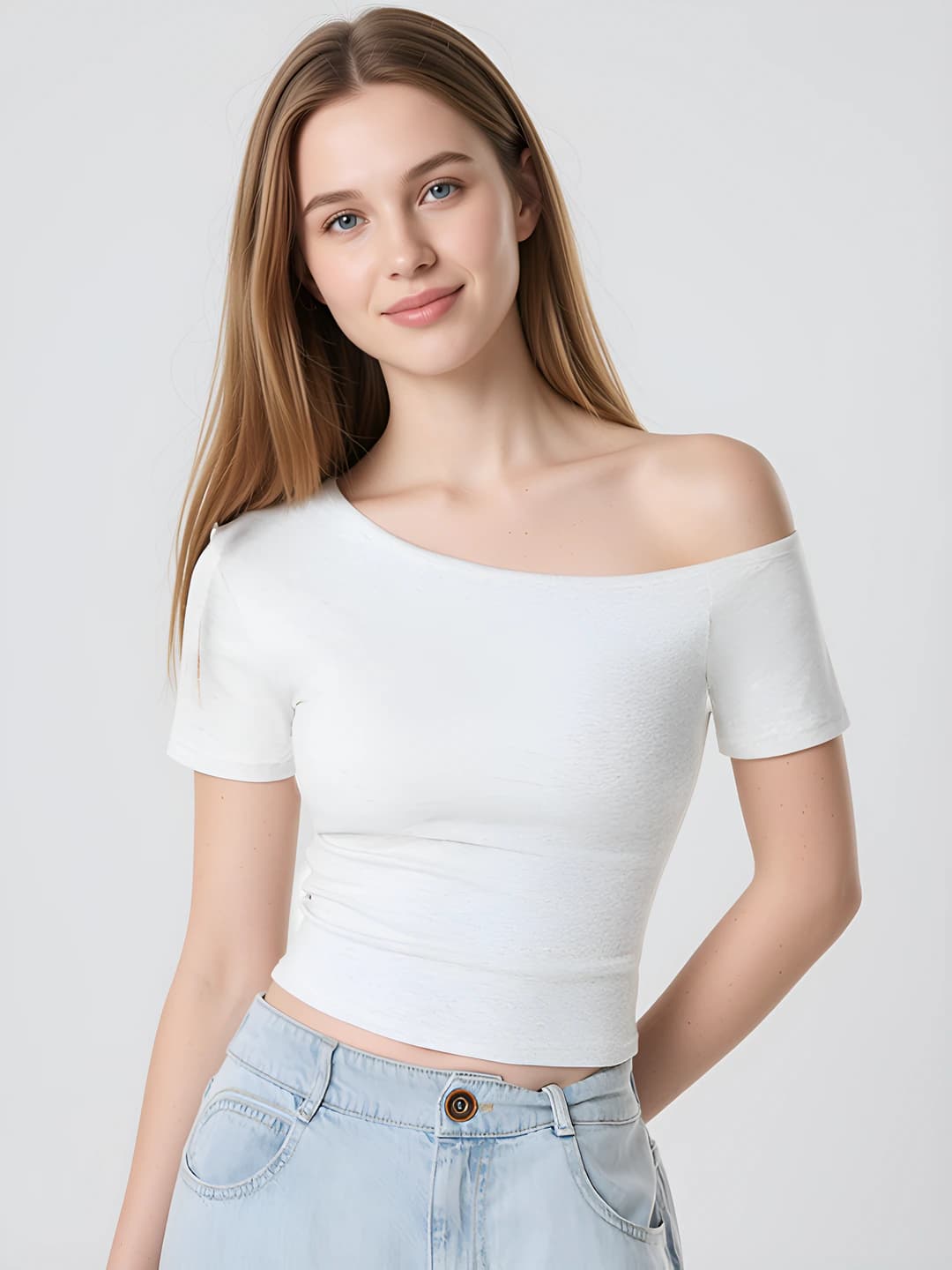 Grey with white floral, 1 pc