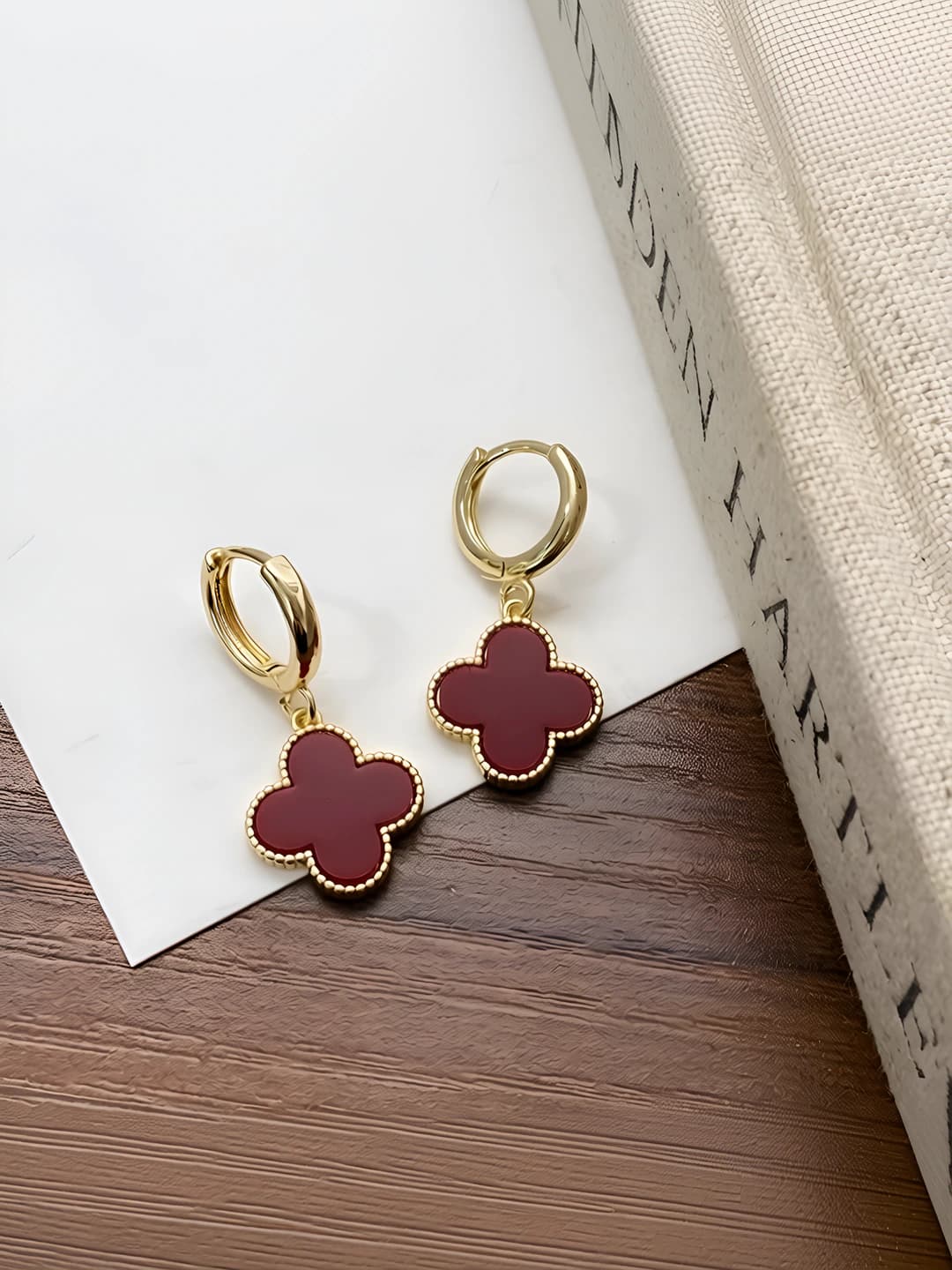 Gold with red flowers