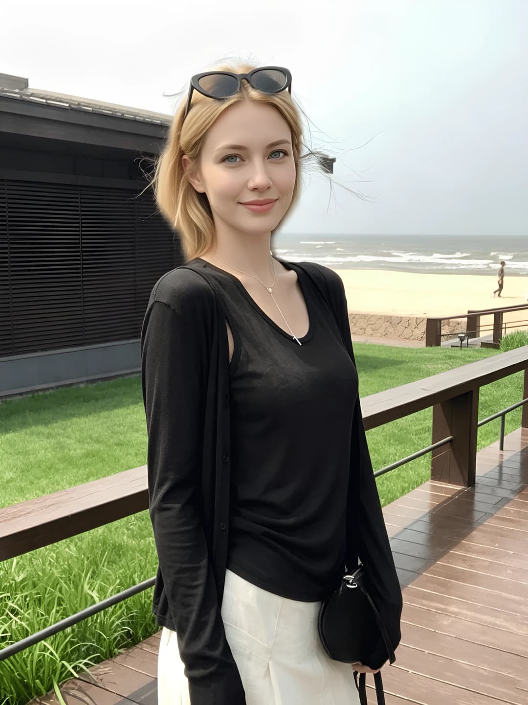 Women's long sleeve t-shirt set, casual and OL style, for summer
