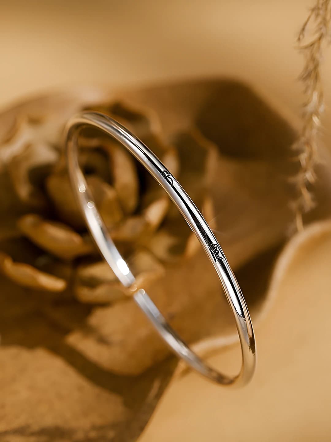 Peace, polished silver