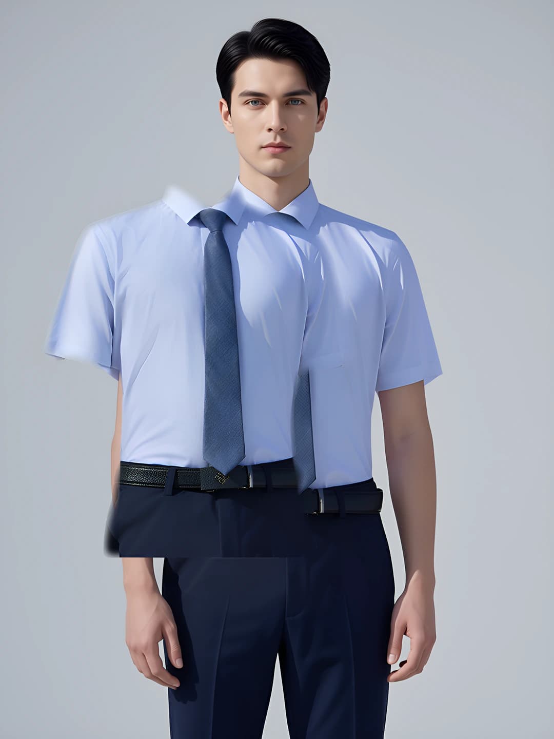 Men's Blue Houndstooth, Short