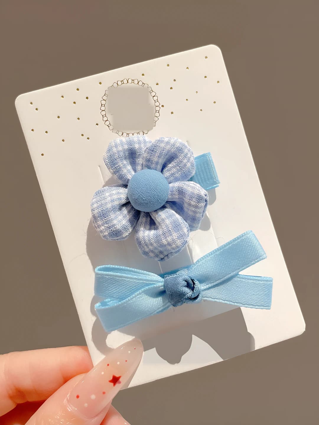 3# floral bow bottom clip approx. 3.5cm