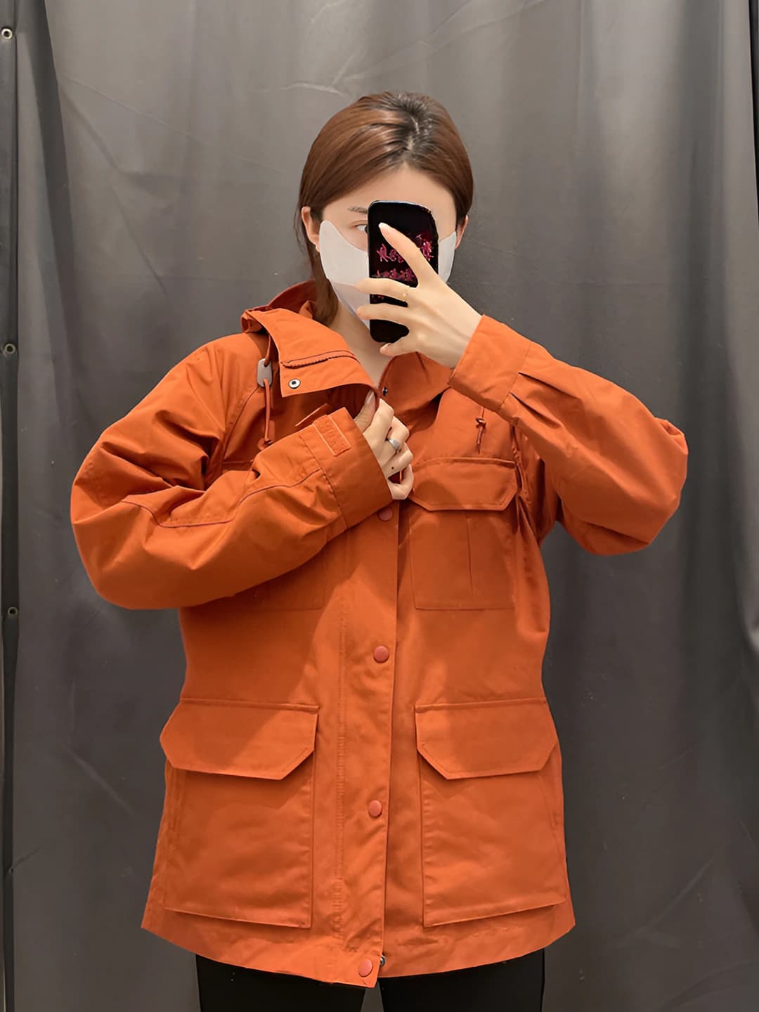 Women's windproof jacket, waterproof, casual, solid colour, for spring and autumn