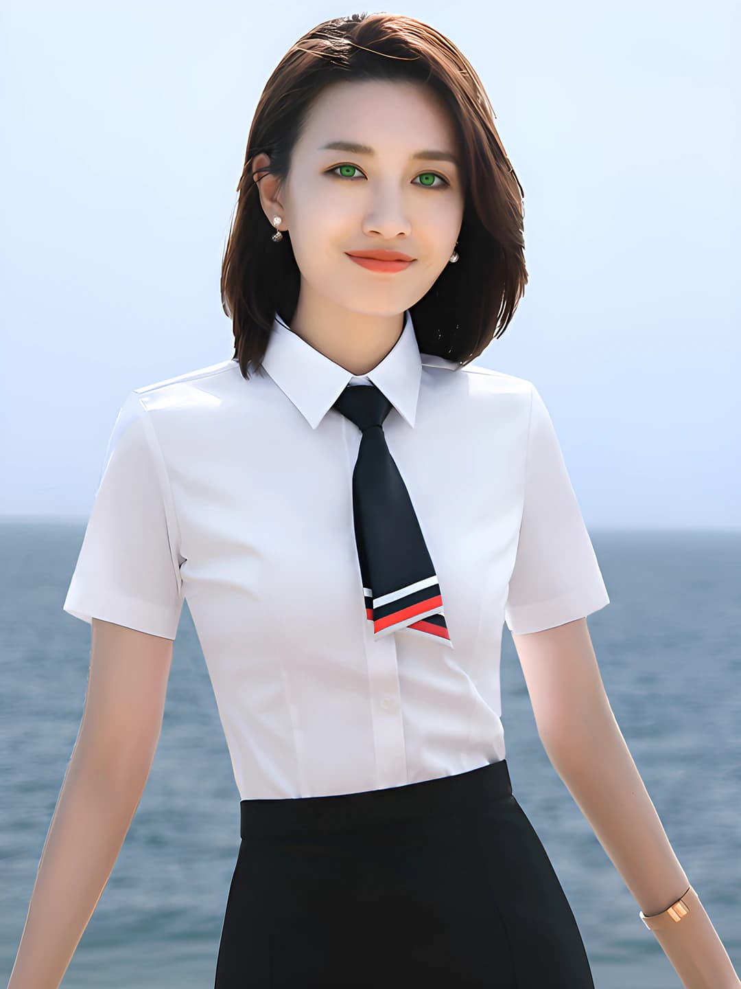 Short sleeve, white