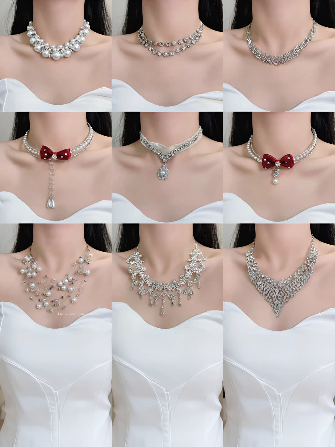 Ayollar uchun koreys uslubida mo'yizli choker, frizli dizayn, yaltiroq toshlar, har kuni kiyiladigan qalampir