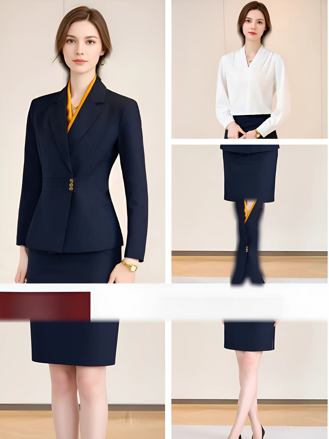 Dark Blue (Suit + Skirt + Shirt)