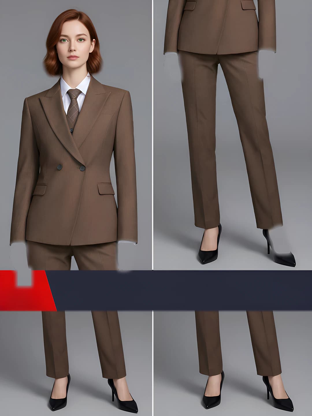 Women's dark brown (suit + trousers)