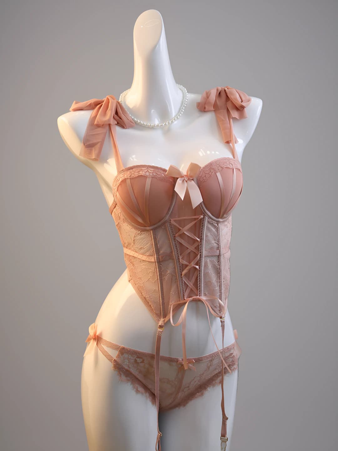 Pink corset vest