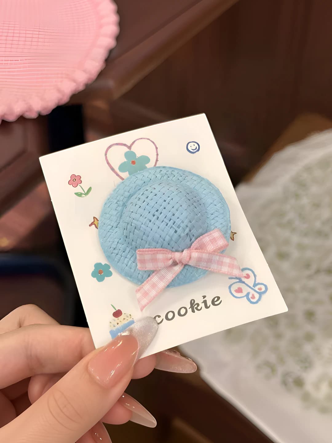 4# Teal hat clip 5 cm