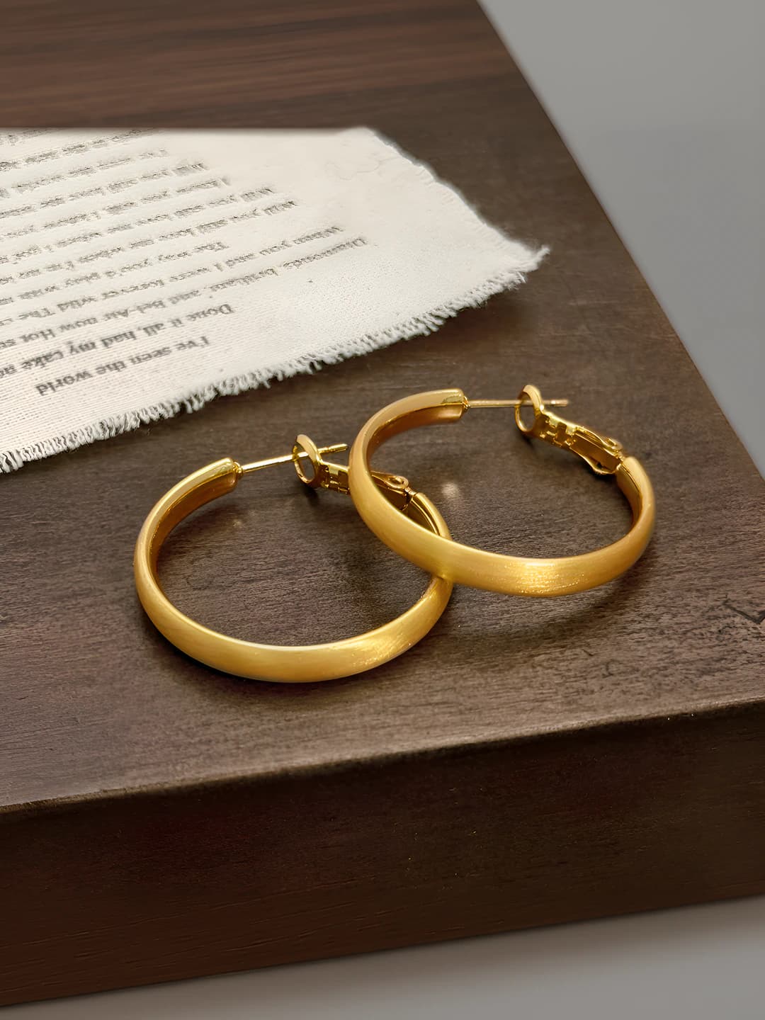 Gold hoop earrings