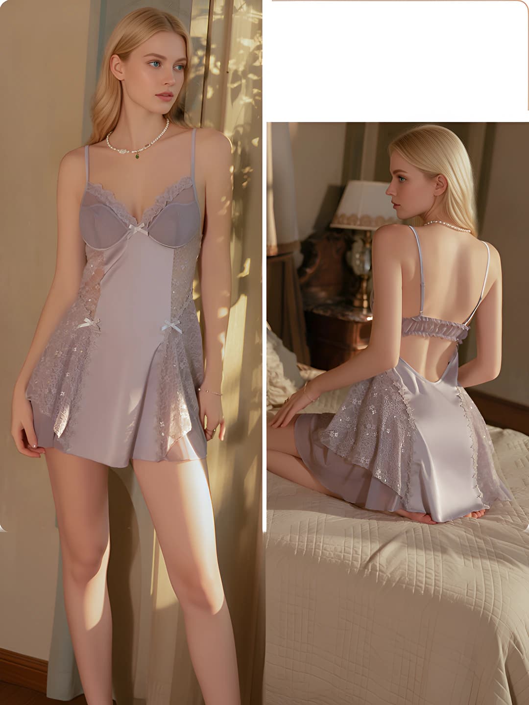 6325 Taro Purple (Пижамное платье)