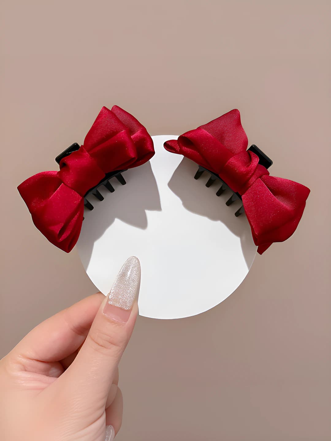 Wine red, 1 pair, 7 cm