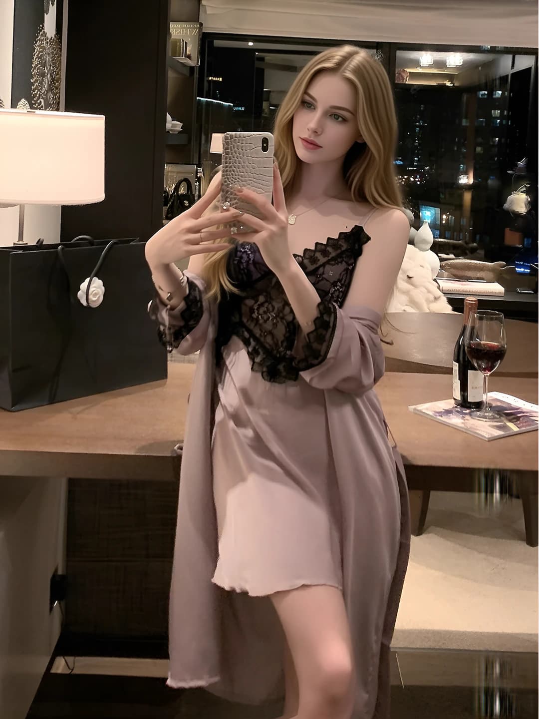 Purple nightgown (separate)