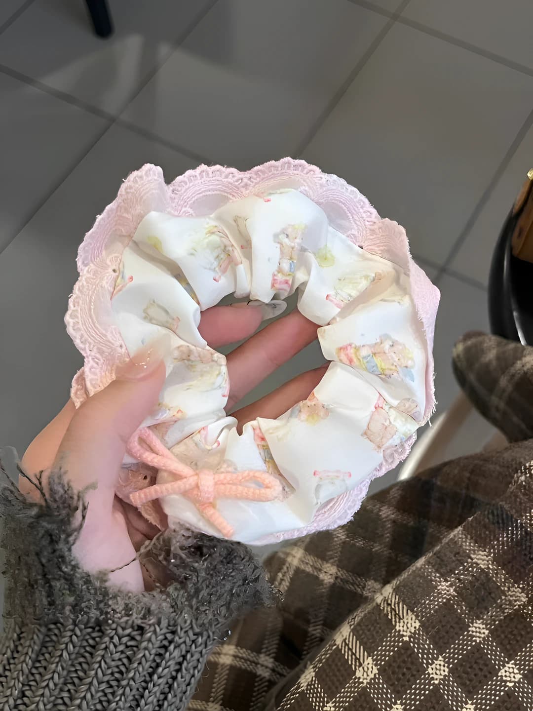 1# Бант, розовый, 10 см