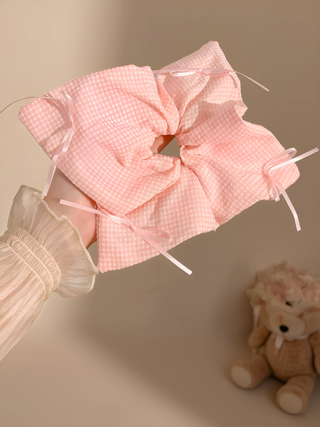 3# Pink-white plaid