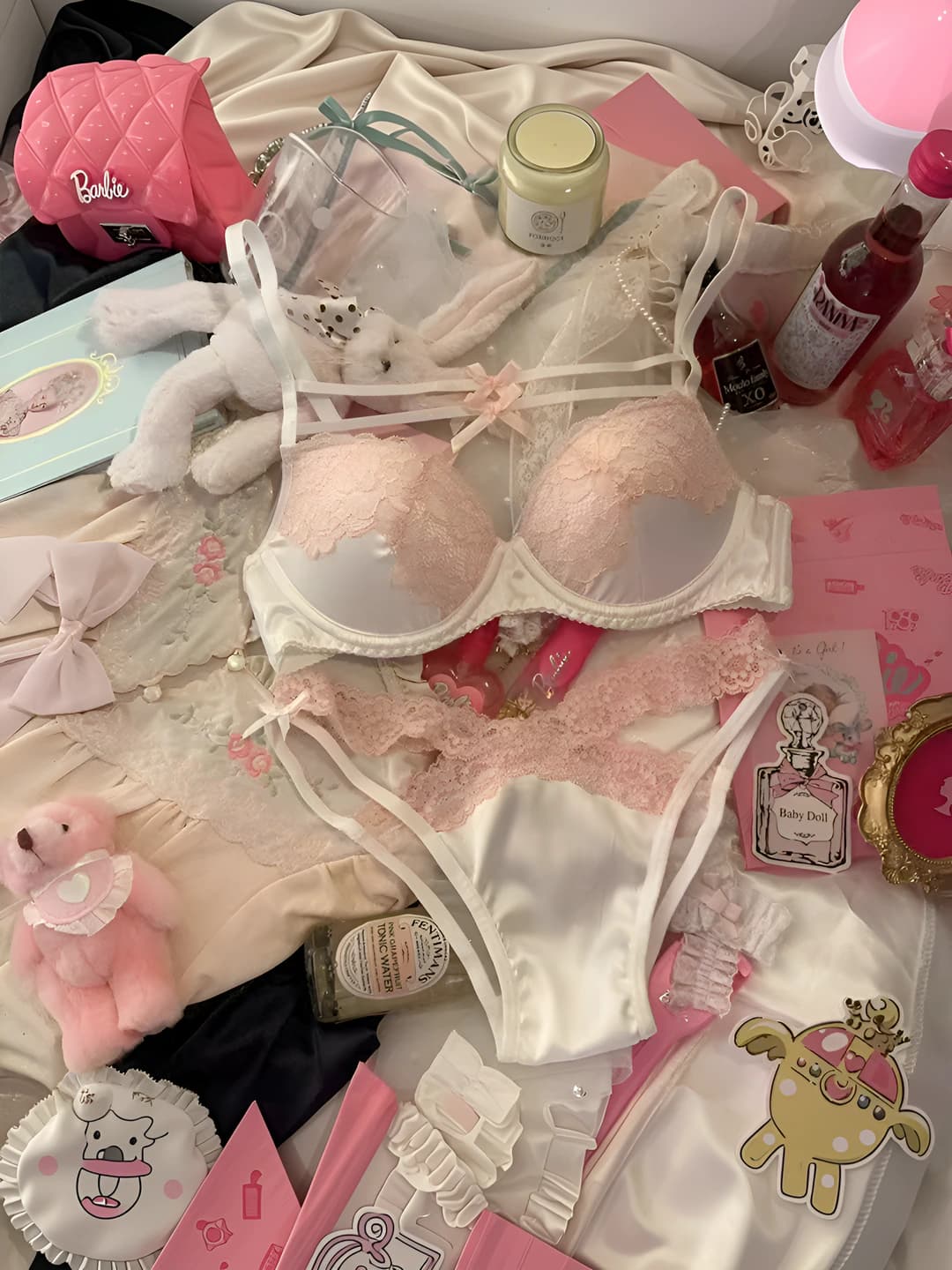 Pink-white set