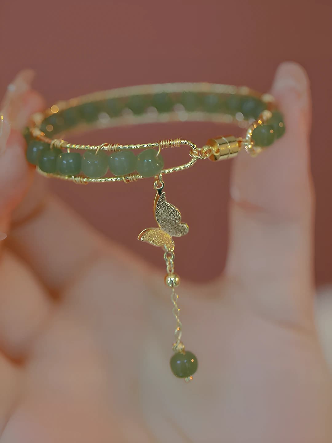Green butterfly bracelet