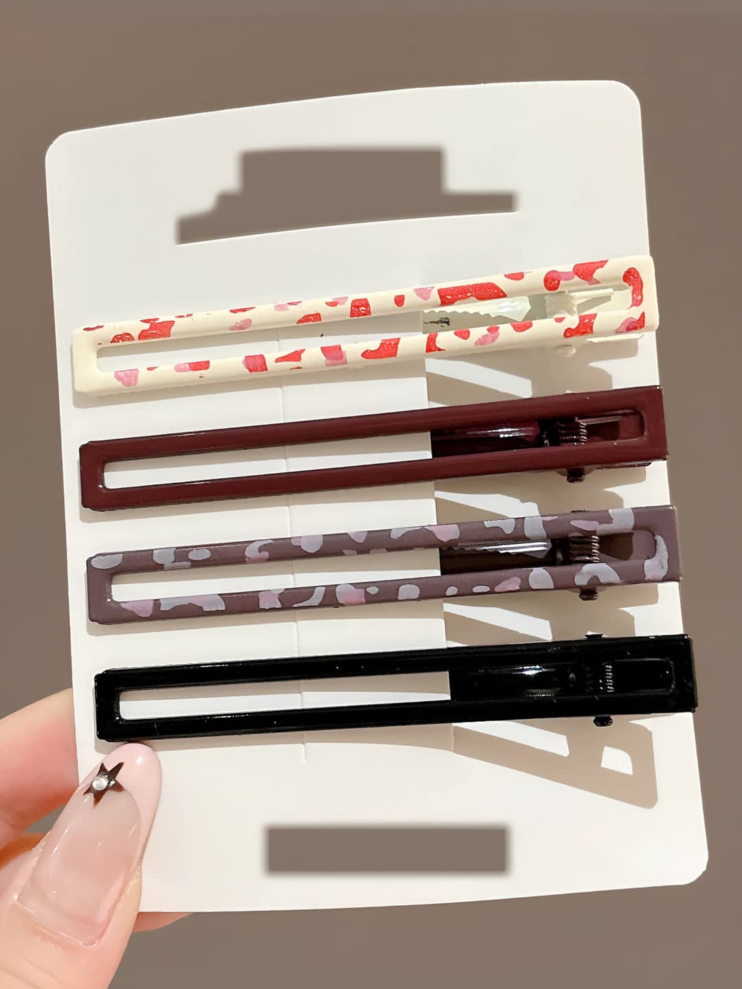 2# Square straight clip - 4-piece set
