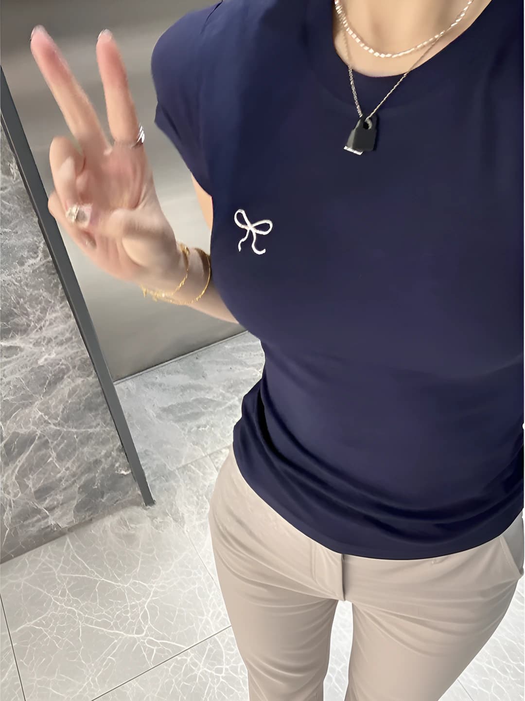 To'q ko'k, oq print