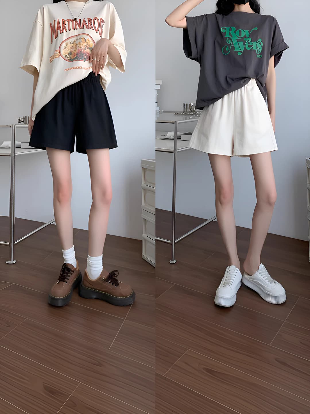 Black + off-white [2 pc]