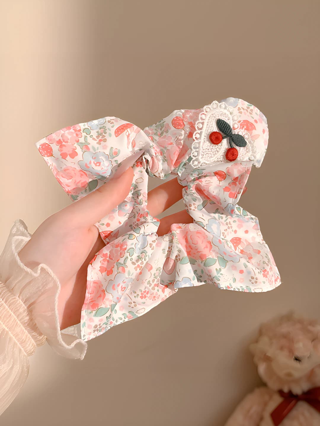 Pink floral cherry 22*22 cm