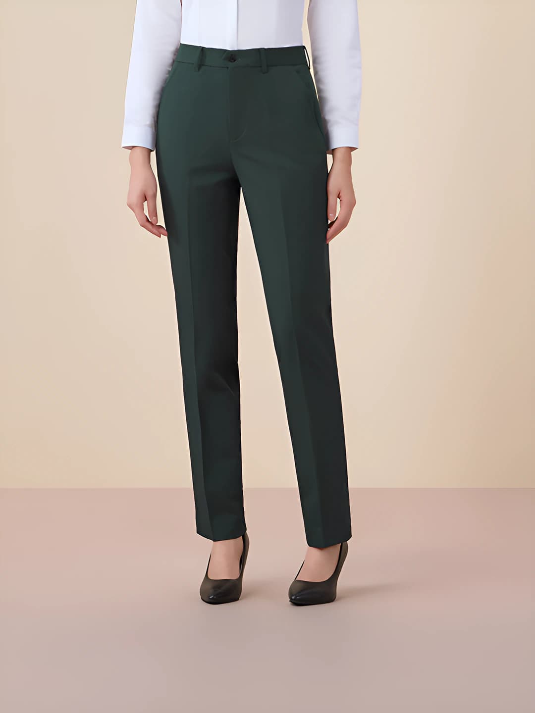 Dark green suit trousers