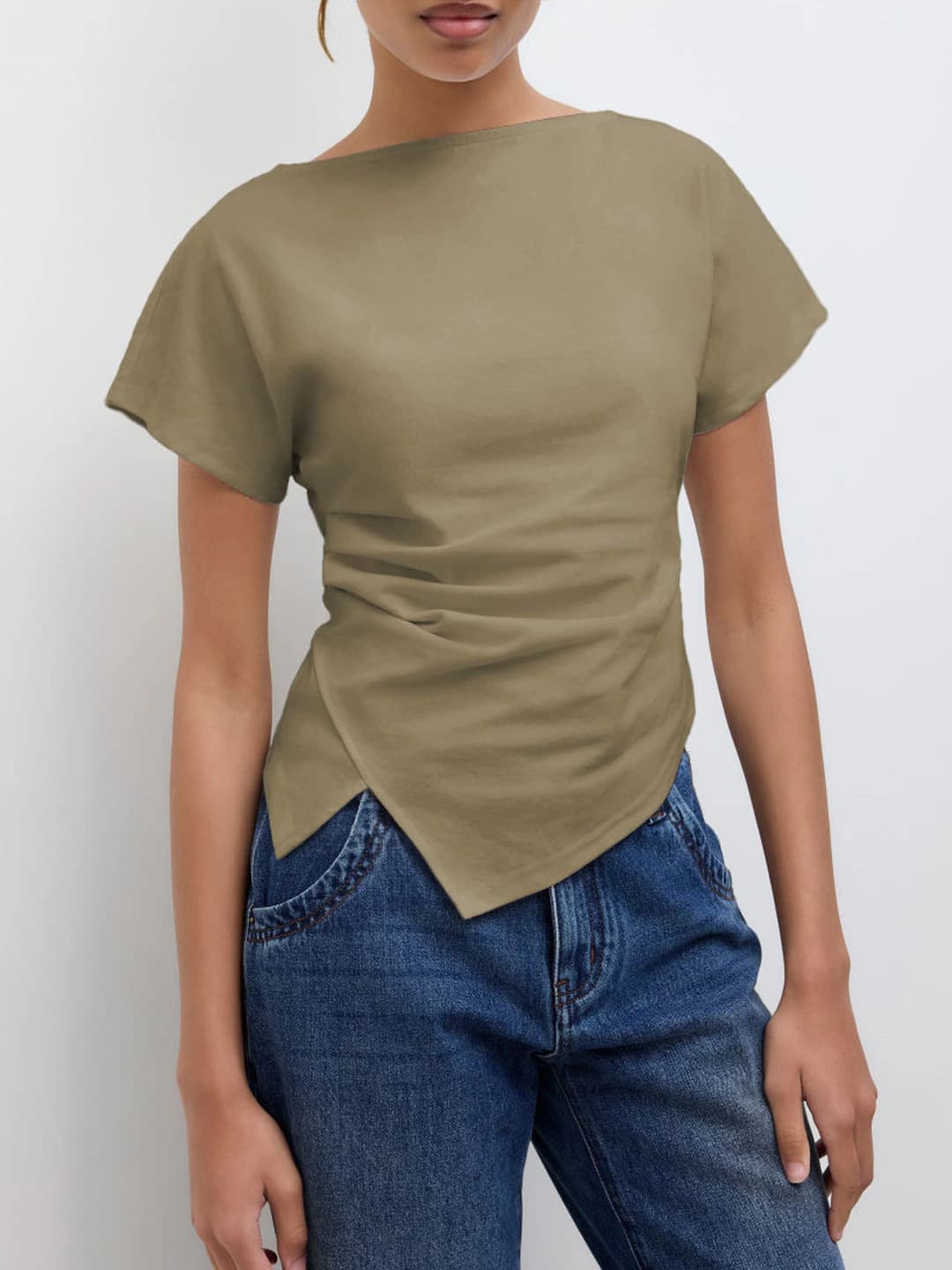 Tan, hooded