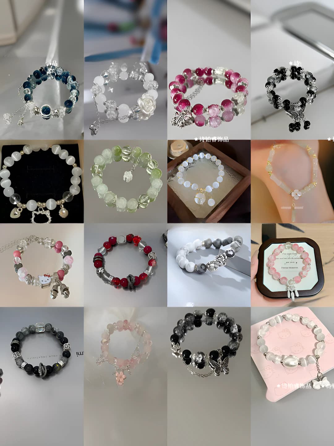 Women's summer glass butterfly bracelet, premium accessory