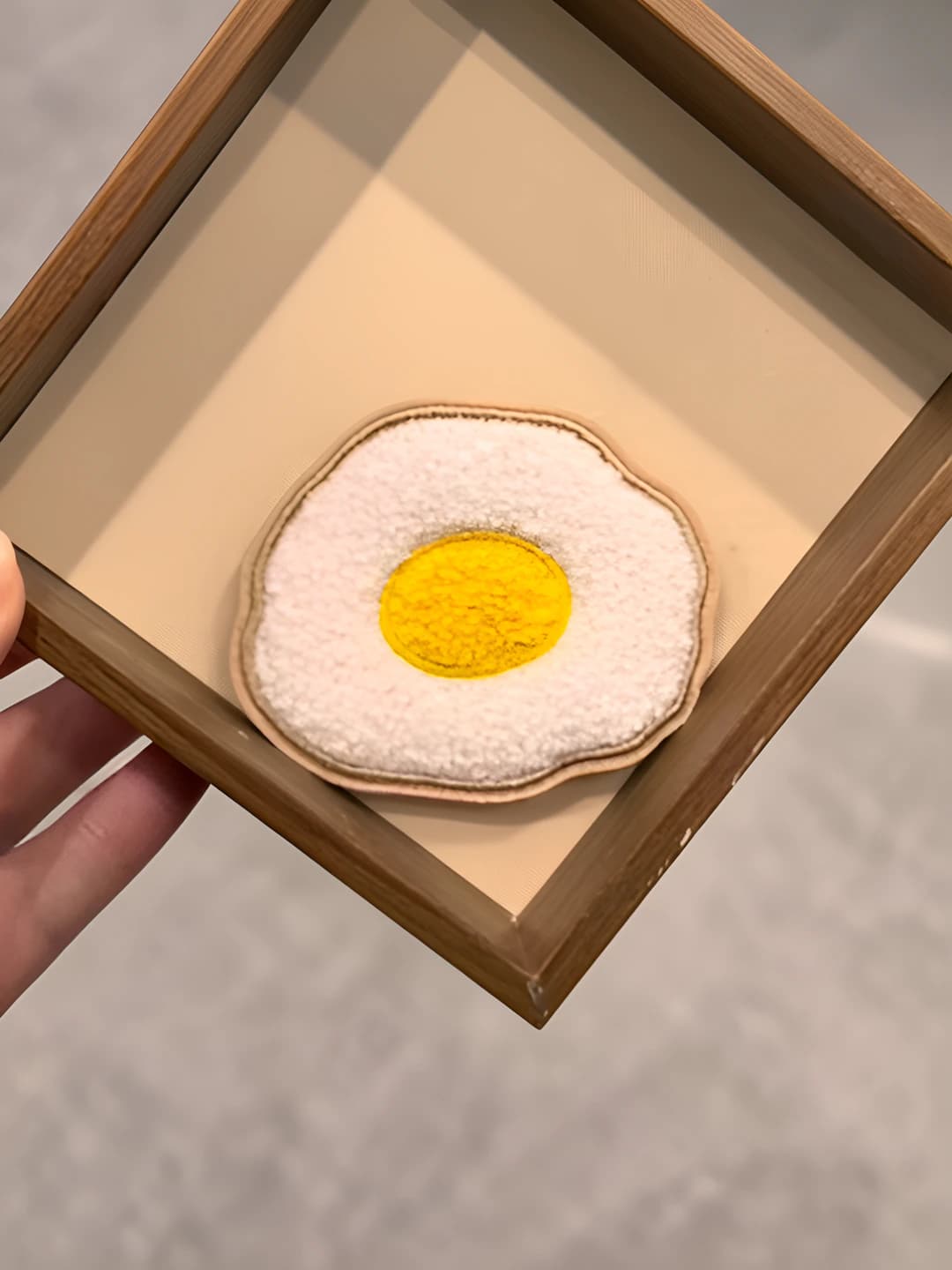 3# Fried egg, ~8*6 cm