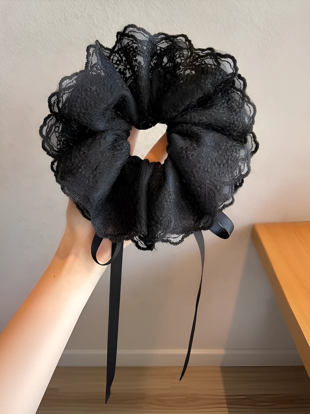 3# Black lace drawstring 29cm*15cm