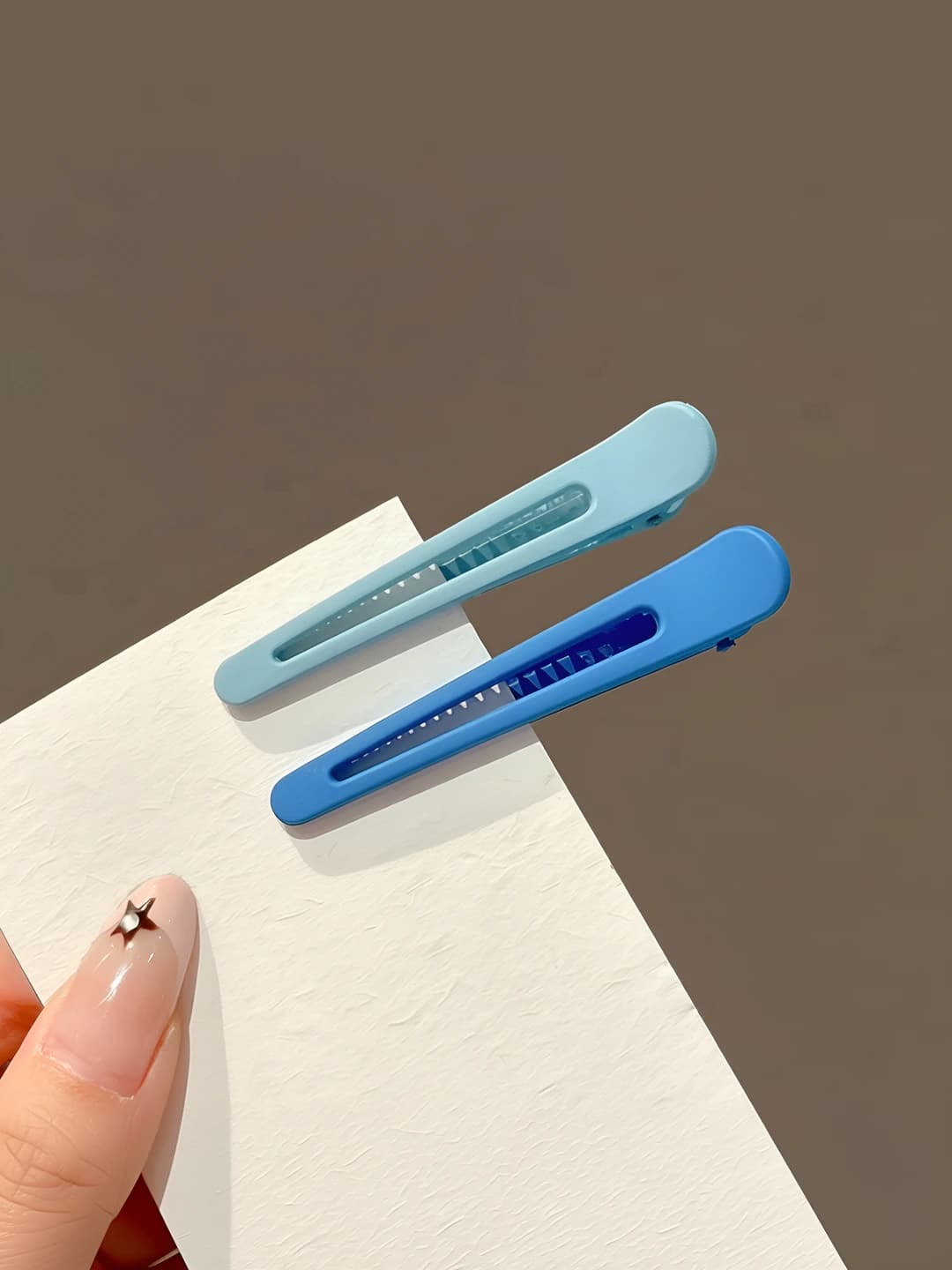 Macaron blue, 7 cm, pair