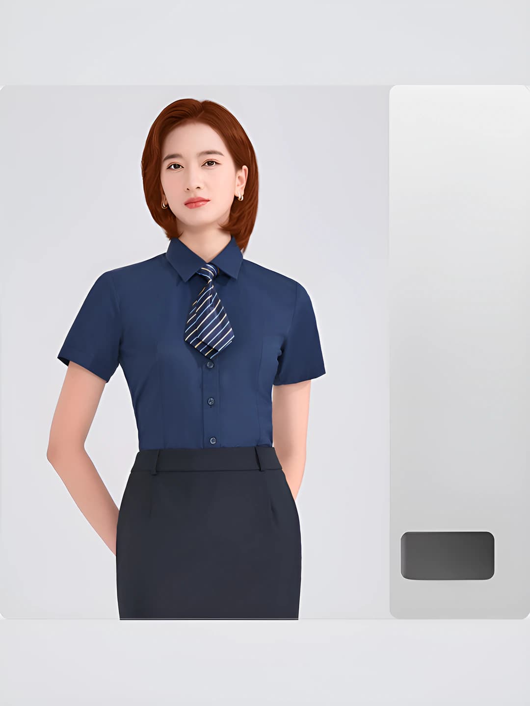 Women's blue short sleeve