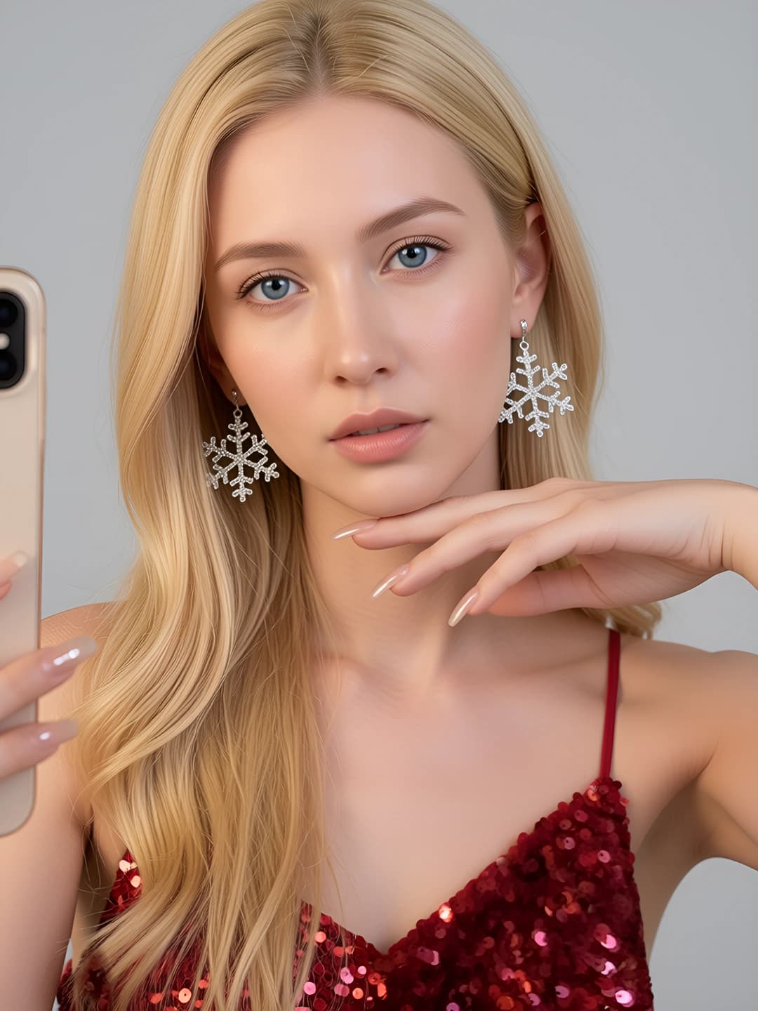 Christmas snowflake earrings