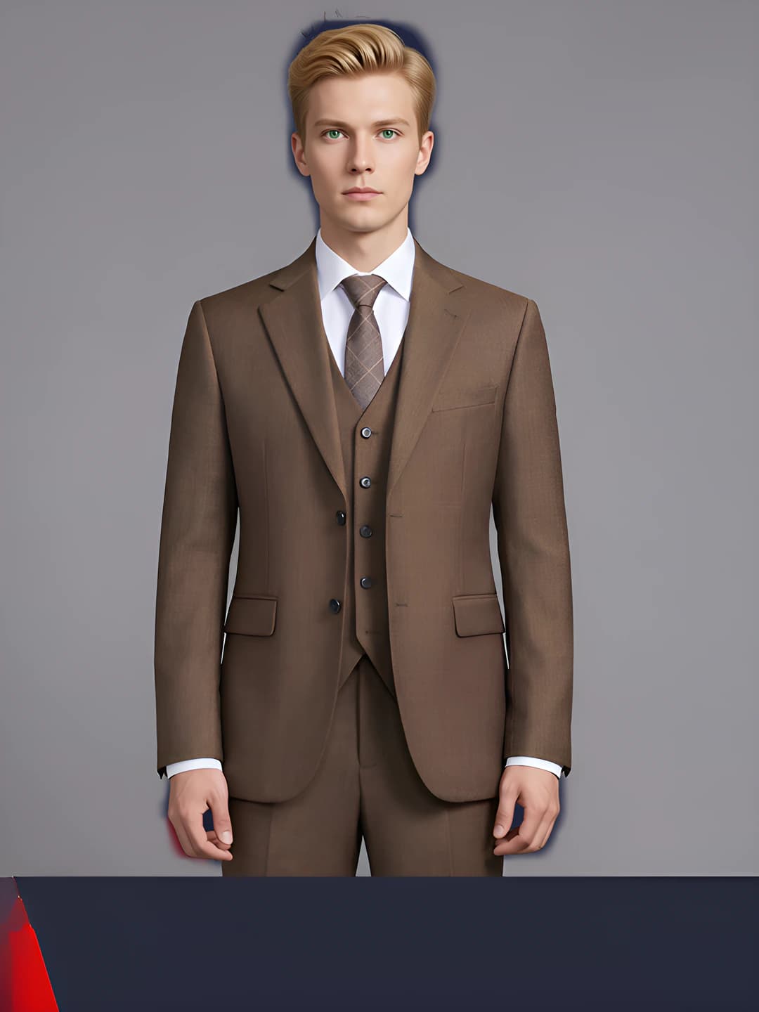 Men's dark coffee blazer